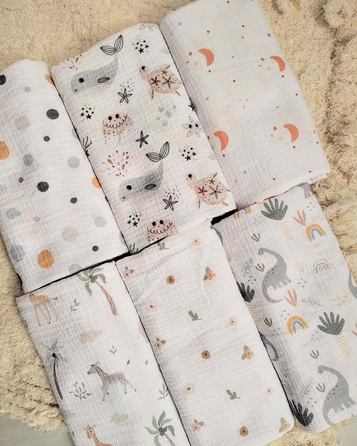 SET DE MUSELINAS + PAÑITOS HUMEDOS